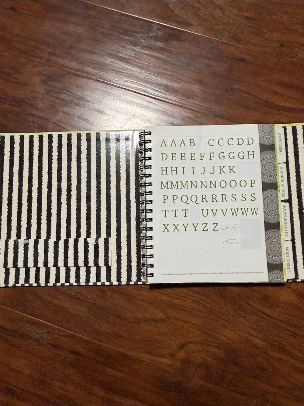 Pear-Themed Recipe Blank Cookbook Booklet - Green, Yellow, Black